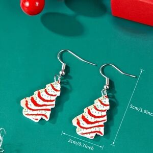 Christmas Tree Cake Earrings